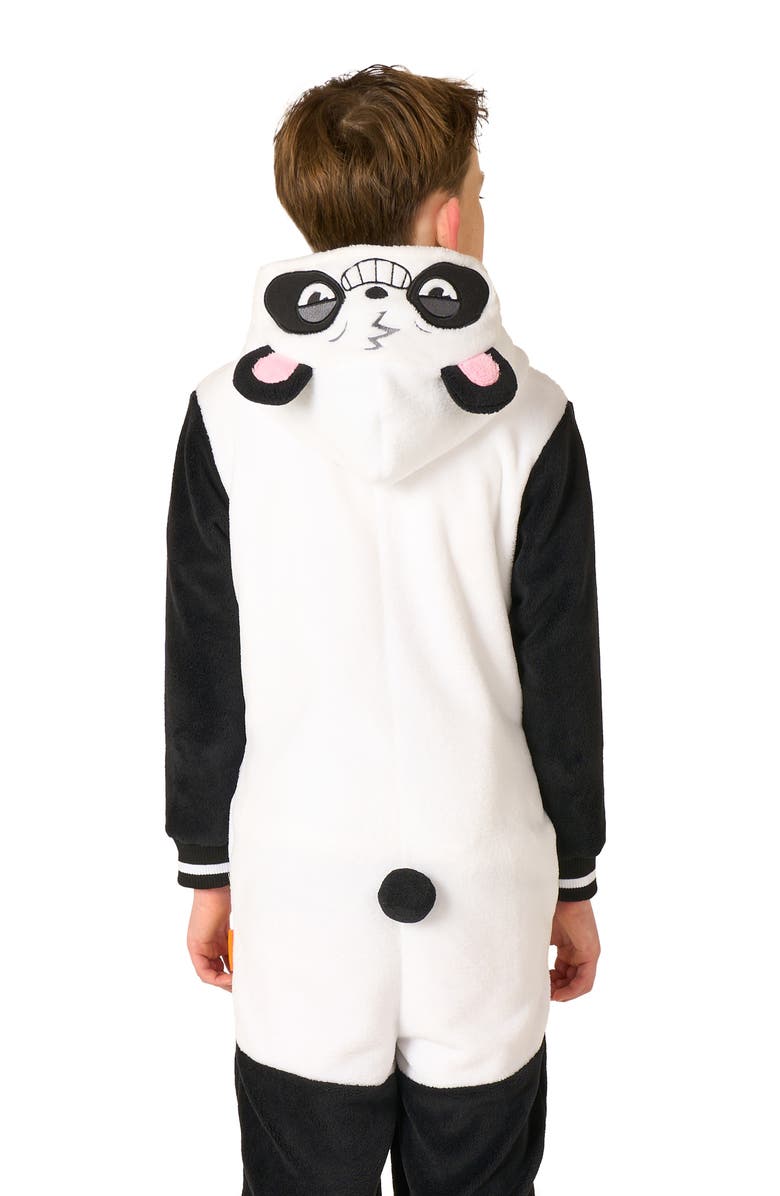 OppoSuits Kids' Panda One Piece Hooded Jumpsuit, Alternate, color, Black