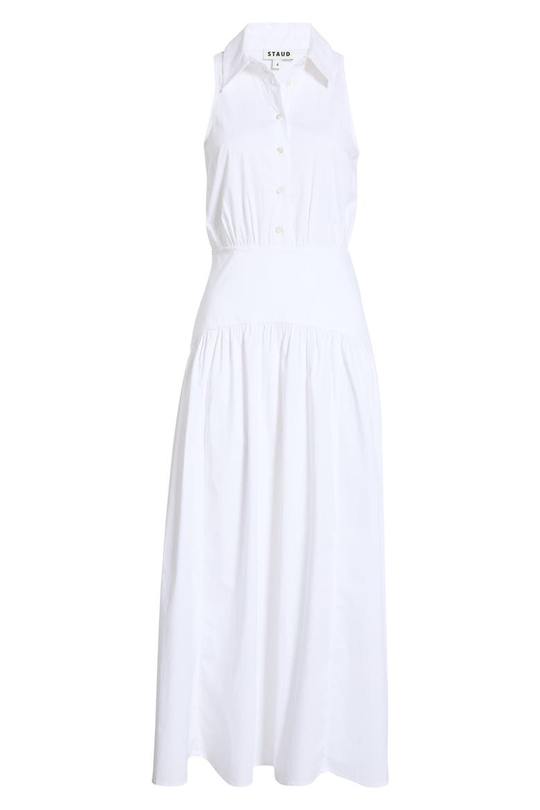 Romy Sleeveless Maxi Shirtdress, Alternate, color, WHITE