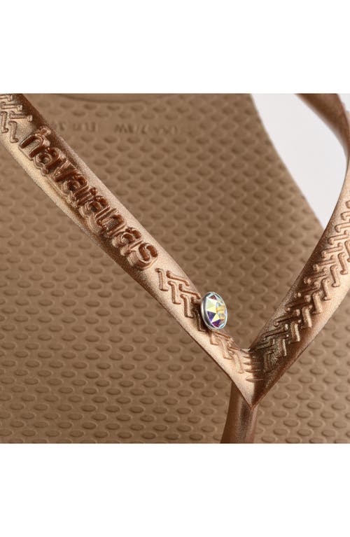 Havaianas Slim Crystal Ii Flip Flop In Brown