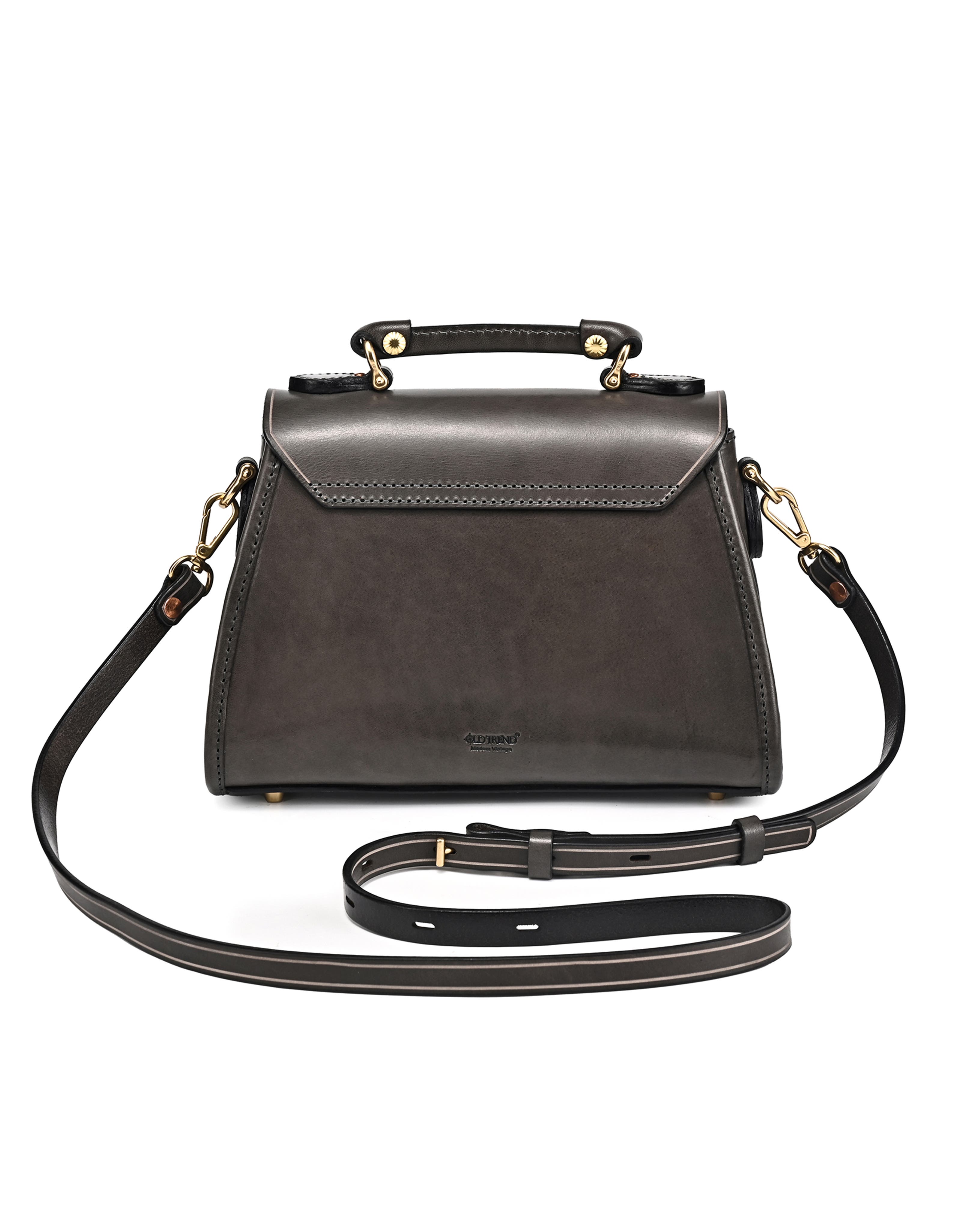 OLD TREND Laurel Genuine Leather Classic Everyday Satchel, Alternate, color, Grey