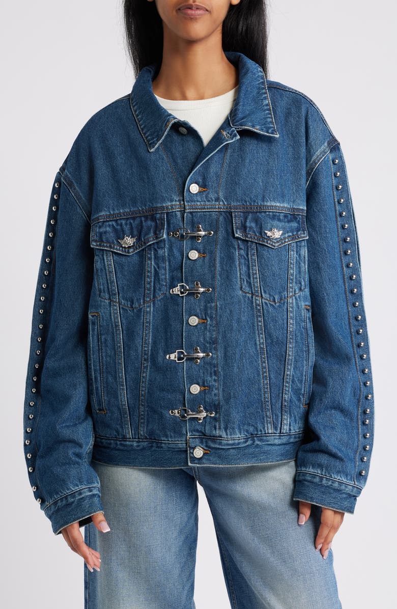 BOYS LIE Stitch Me Up Denim Jacket, Alternate, color, 