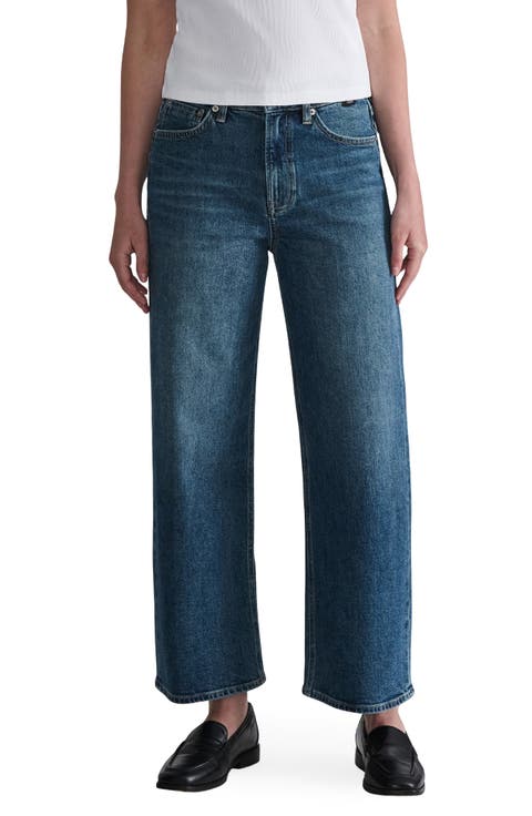 Genova High Waist Ankle Wide Leg Jeans