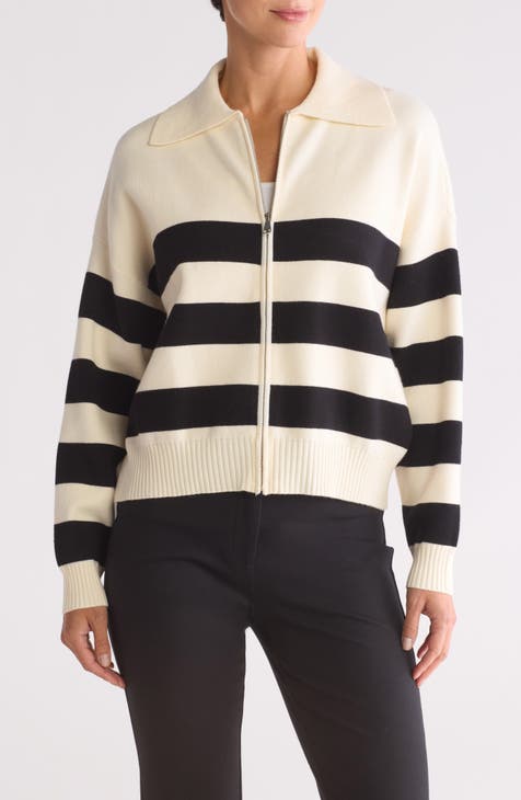 Stripe Zip Cardigan