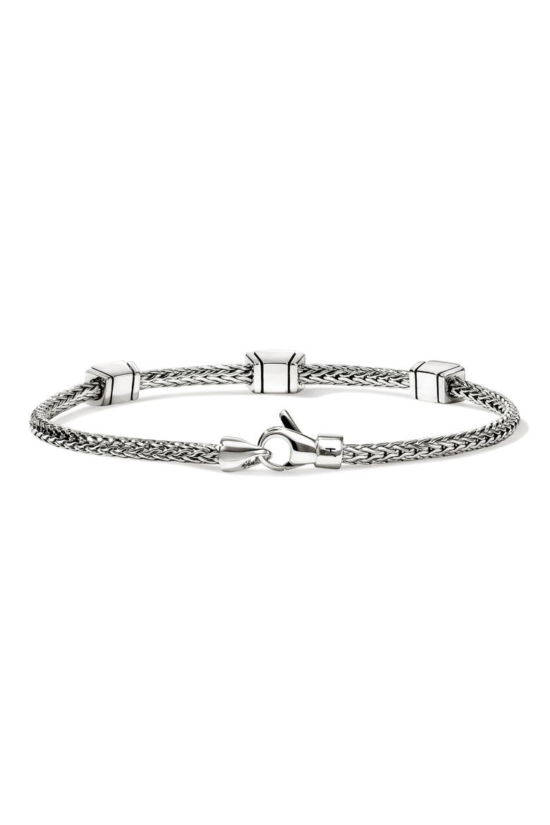 Icon Stud Bracelet, Alternate, color, SILVER
