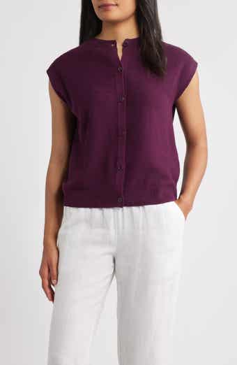 Cap Sleeve Organic Linen & Organic Cotton Sweater