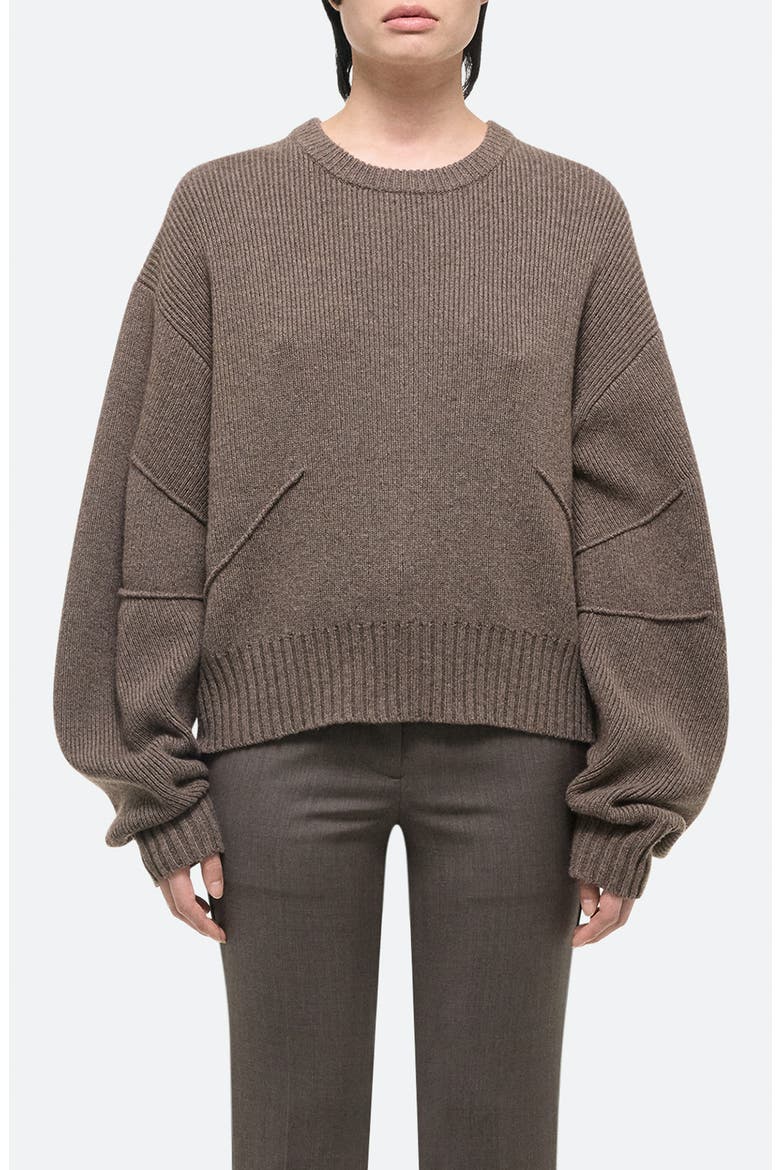 Apex Wool & Cashmere Crewneck Sweater, Main, color, TAUPE MELANGE - T3E