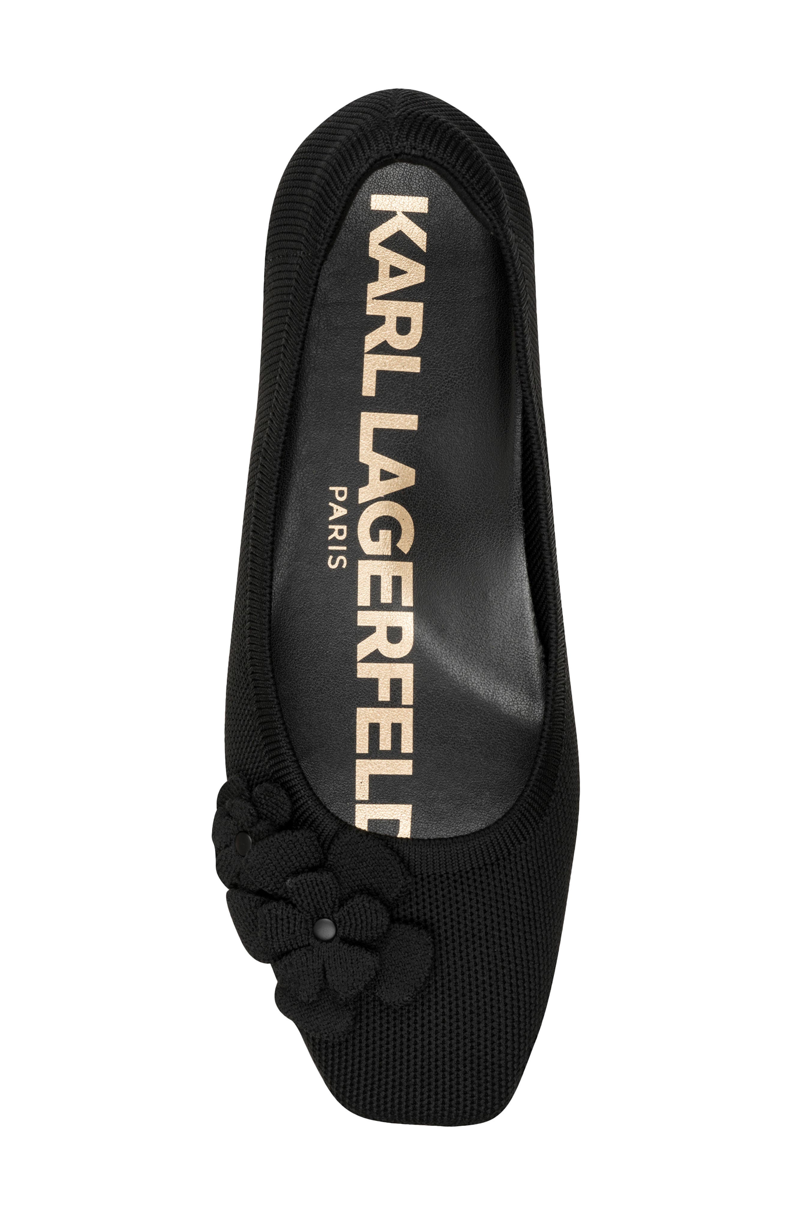 KARL LAGERFELD PARIS Zundro Flat, Alternate, color, Black