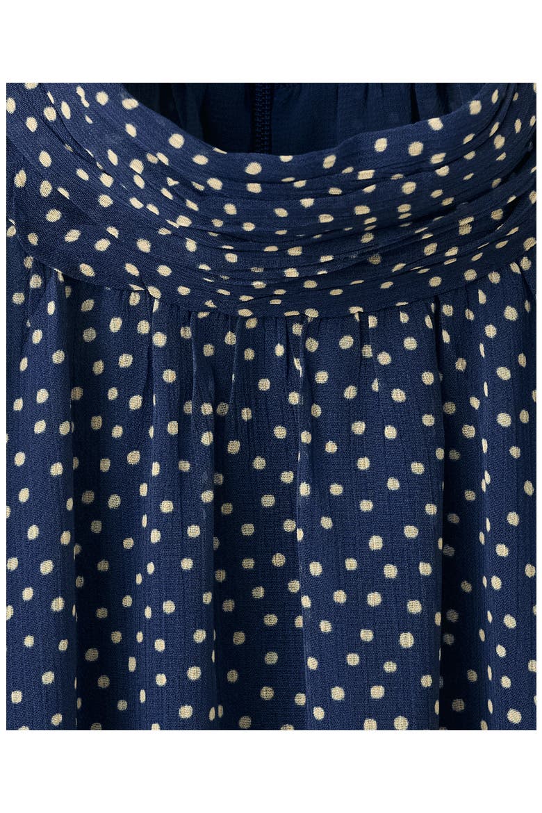 Polka Dot Halter Midi Dress, Alternate, color, BLUE