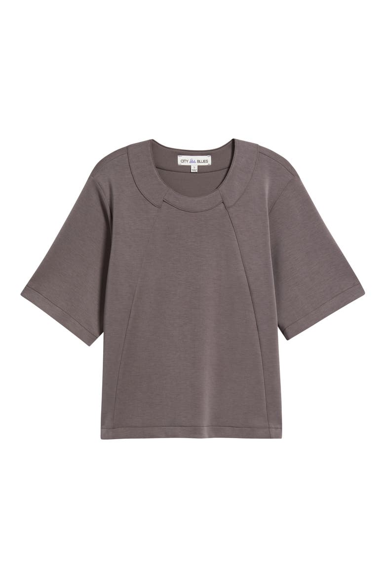 Elbow Sleeve Crewneck T-Shirt, Alternate, color, DARK GRAY