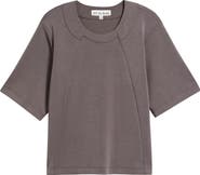 CITY BLUES Elbow Sleeve Crewneck T-Shirt