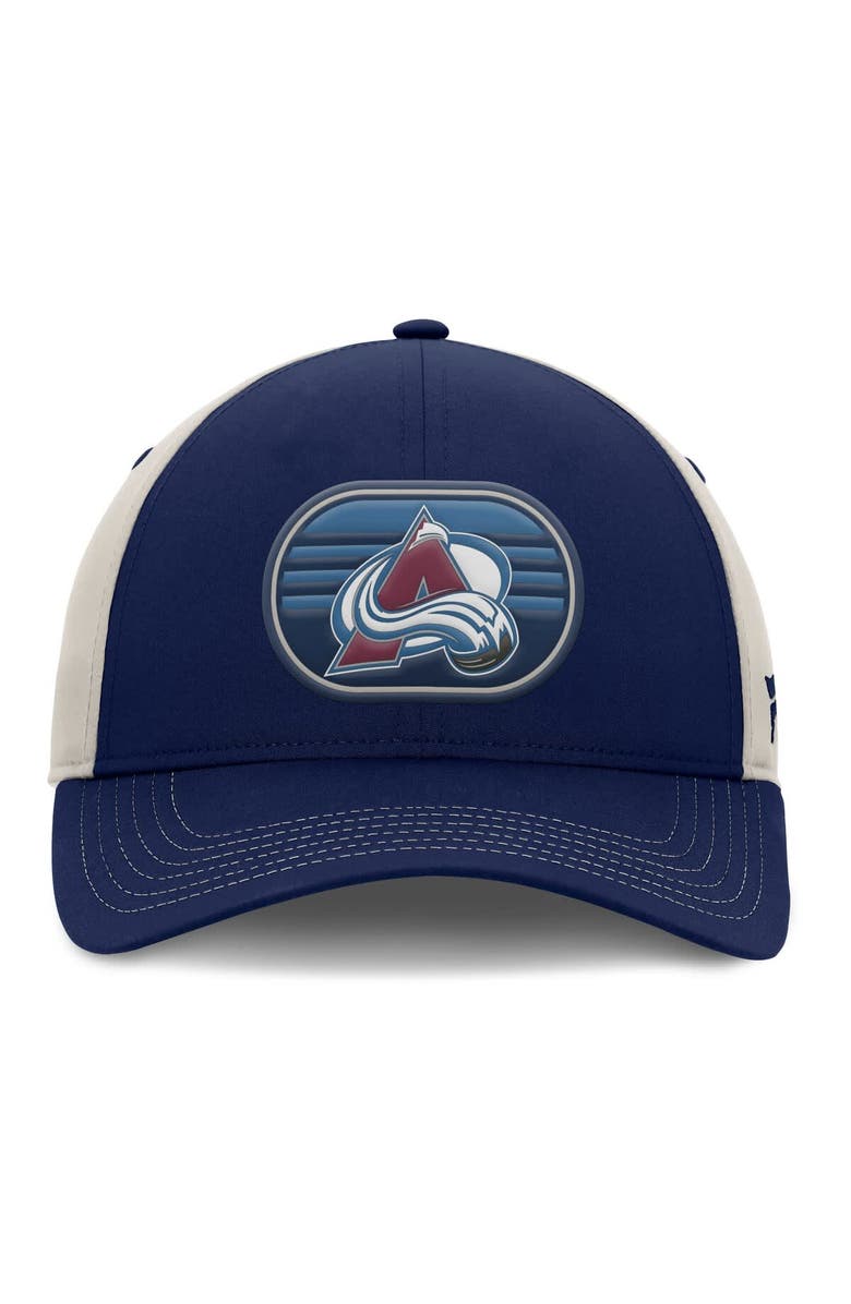 FANATICS Men's  Fanatics  Navy/Gray Colorado Avalanche 2025 Stanley Cup Playoffs Locker Room Trucker Adjustable Hat, Alternate, color, 