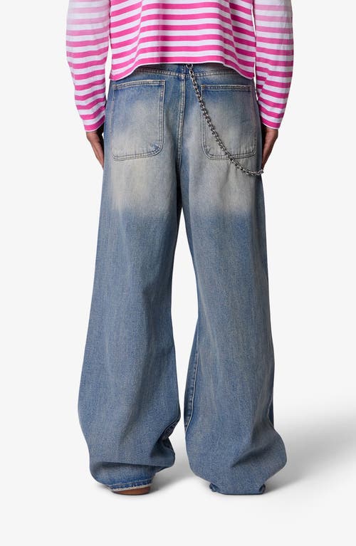 Mnml Blowout Rave Ripped Jeans In Blue