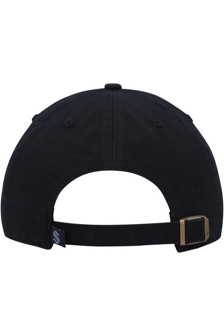 Women's '47 Black Seattle Kraken Clean Up Adjustable Hat, Alternate, color, Black