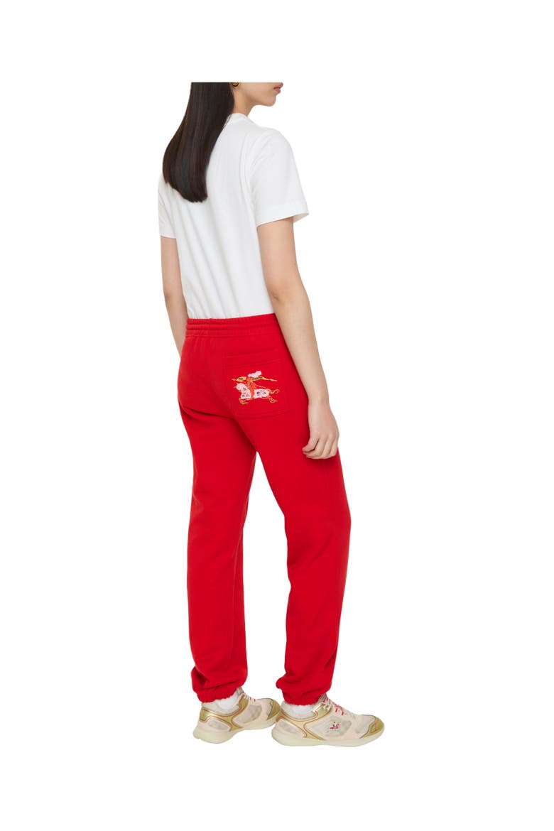 Watercolour Knight Cotton Jogging Pants, Alternate, color, Crayon red