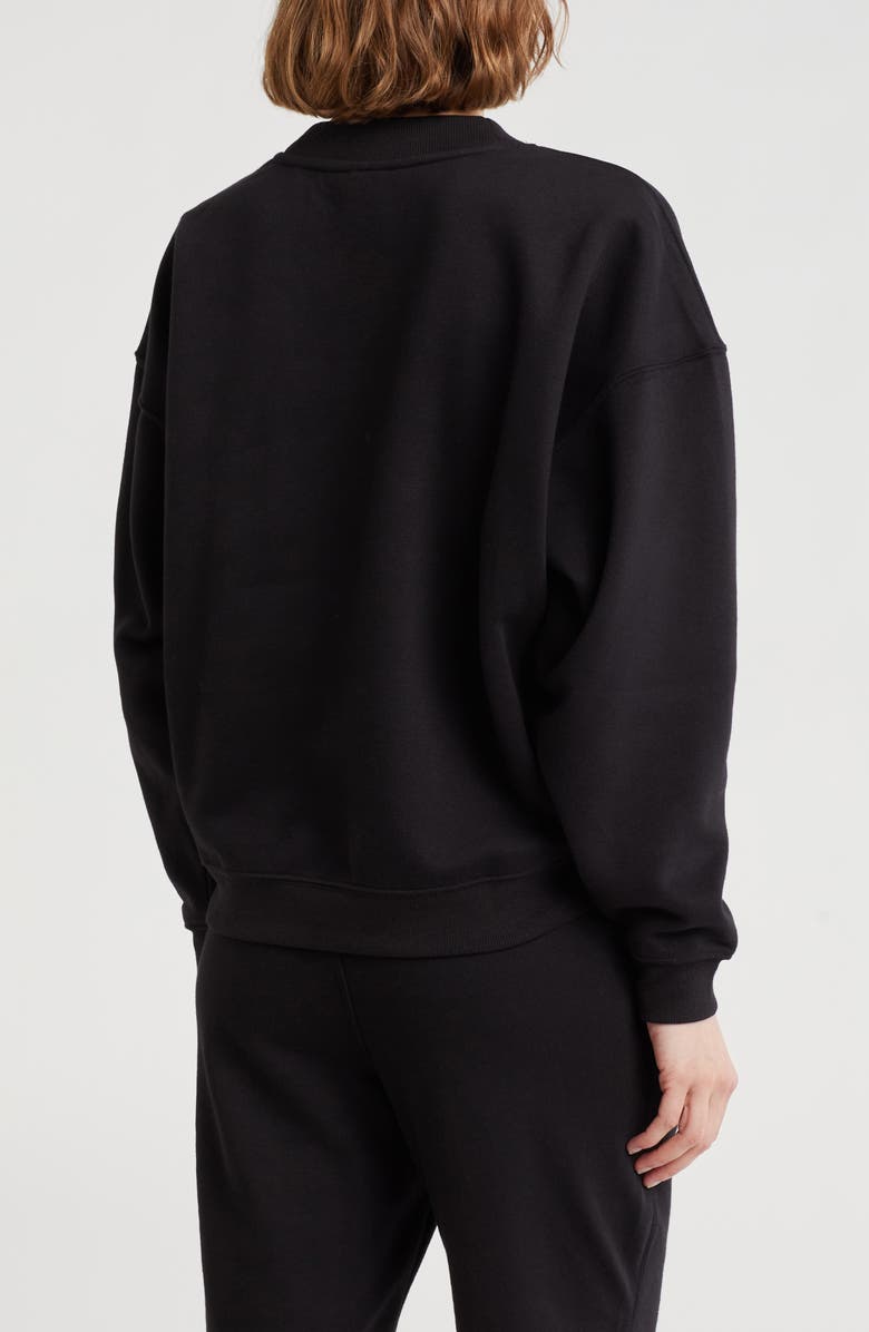 DKNY Arched Distressed Rhinestone Pullover Sweatshirt, Alternate, color,