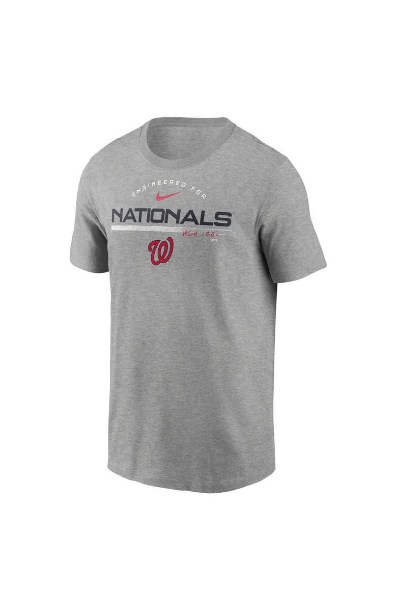 Nike Men's Nike Heather Gray Washington Nationals Team Engineered Performance T-Shirt, Alternate, color, Heather Gray