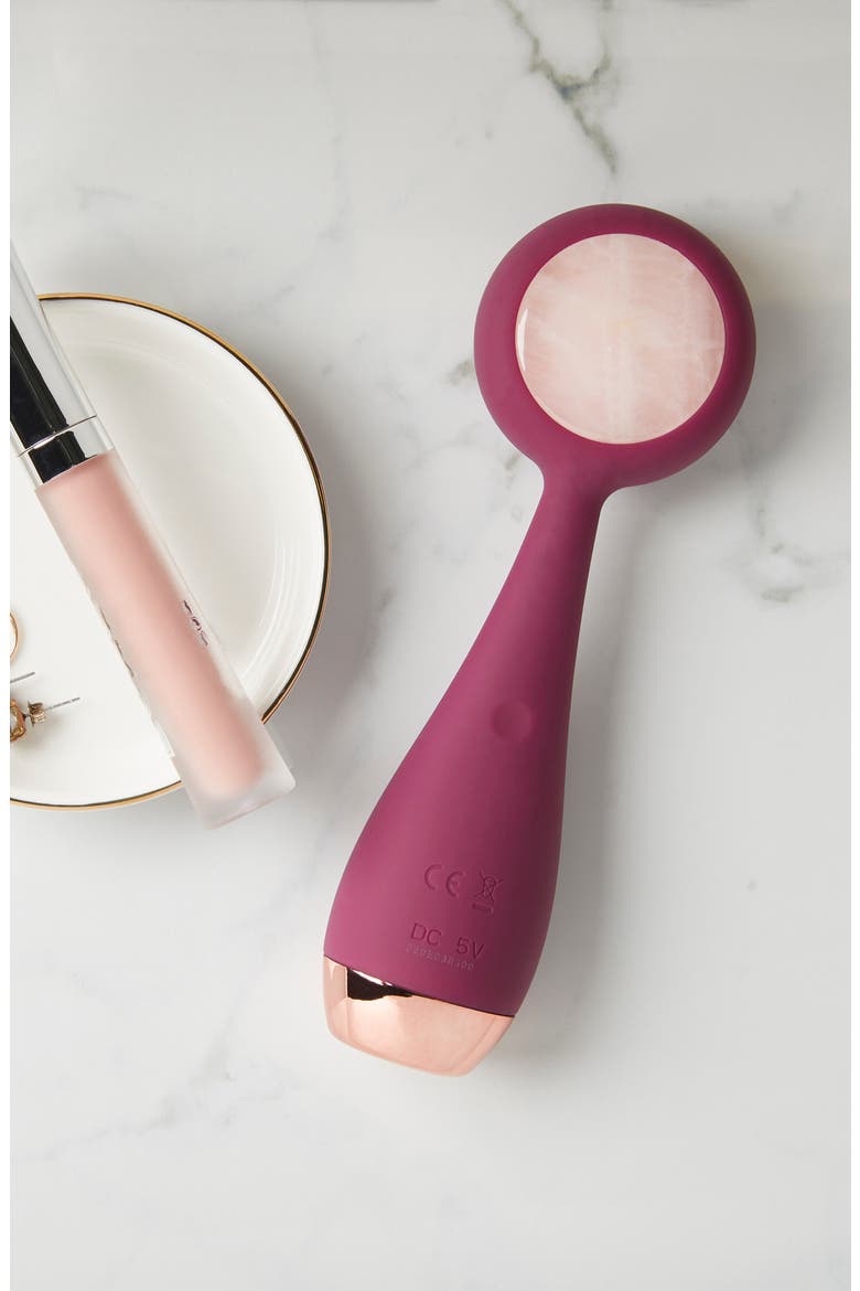 Pro Clean Rose Quartz Facial Cleansing Device, Alternate, color, BERRY