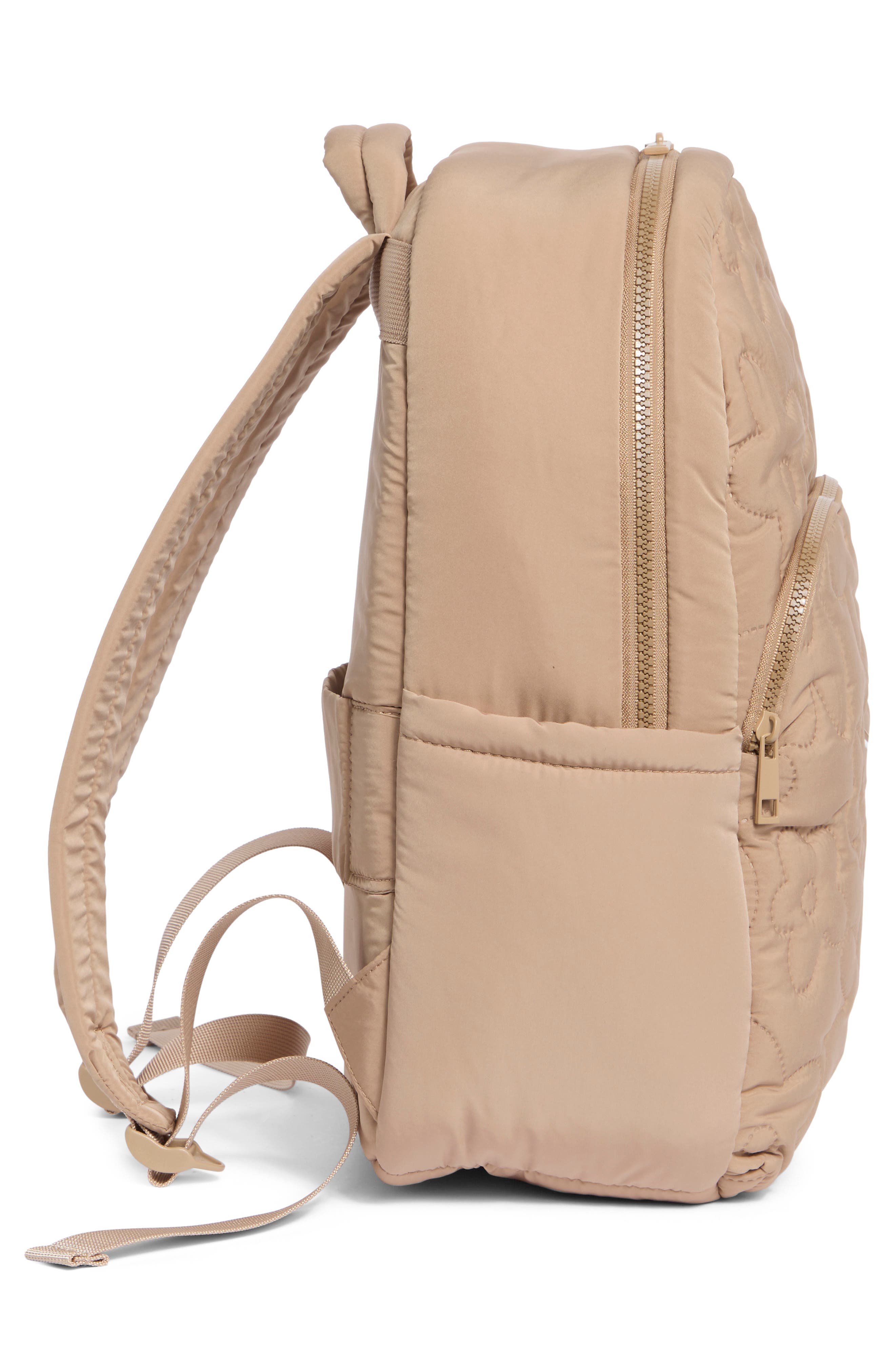 Minimal Floral Backpack, Alternate, color, BEIGE