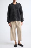 Maria McManus Teardrop Wool & Cashmere Aran Cable Sweater