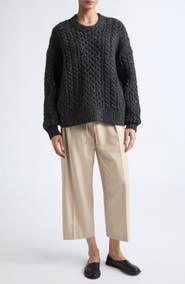 Maria McManus Teardrop Wool & Cashmere Aran Cable Sweater