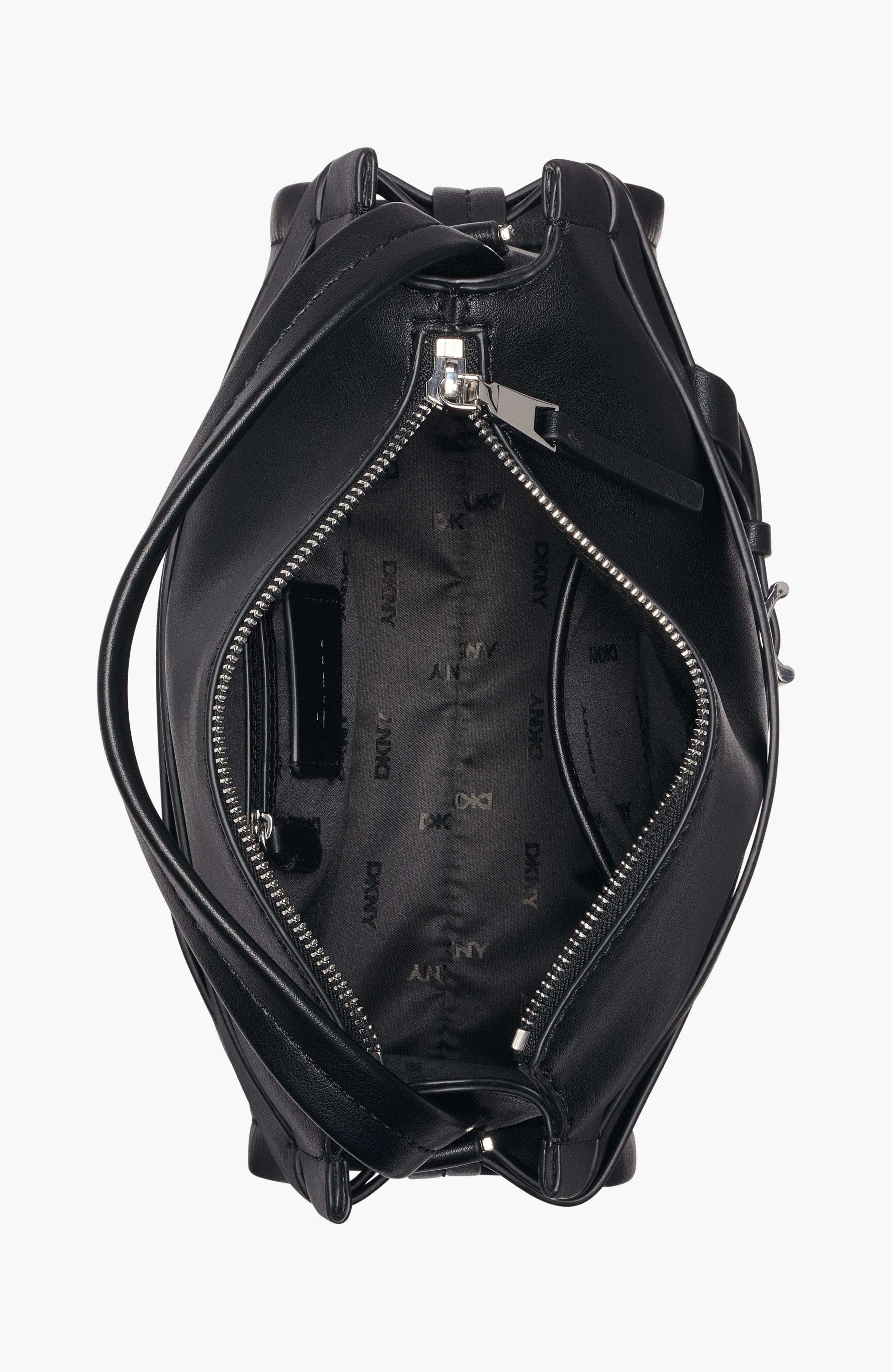 DKNY Bridie Medium Crossbody, Alternate, color, Black/Silver