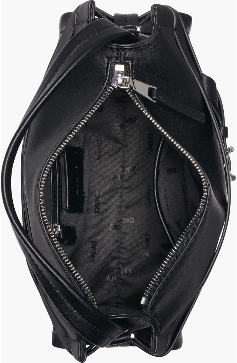 DKNY Bridie Medium Crossbody, Alternate, color, Black/Silver