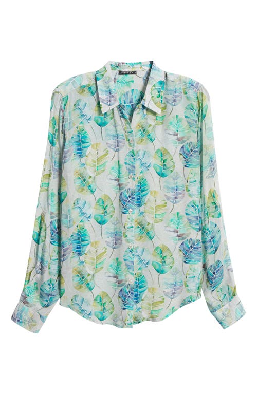 Apny Paisley Print Button-up Shirt In Grey Multi