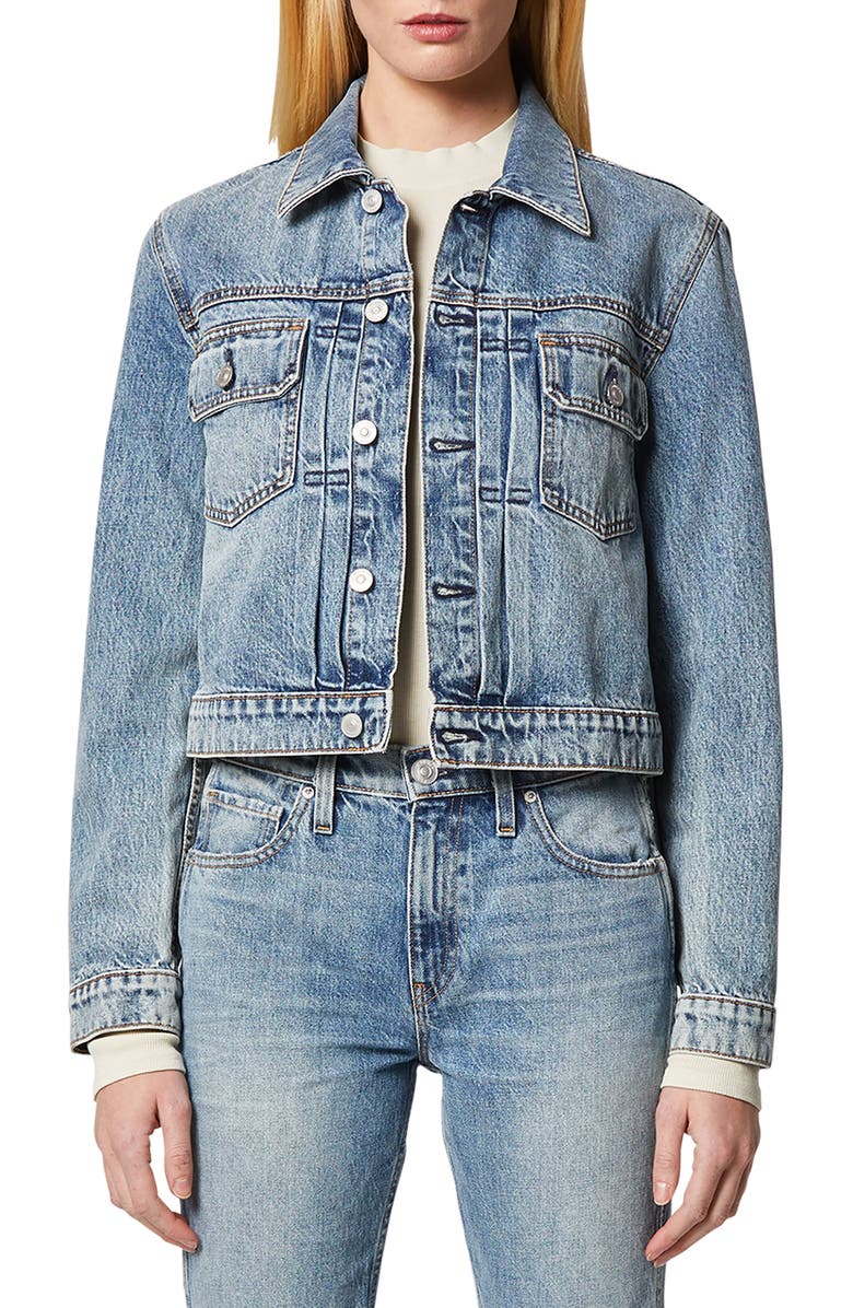 Hudson Jeans Lola Shrunken Trucker Jacket, Main, color, 