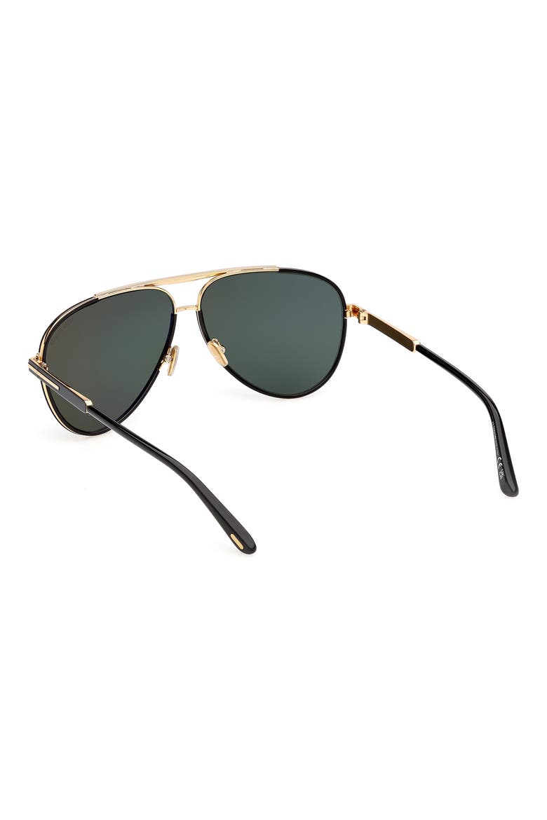 Rupert 63mm Pilot Sunglasses, Alternate, color, BLACK ENAMEL DARK GUNMETAL