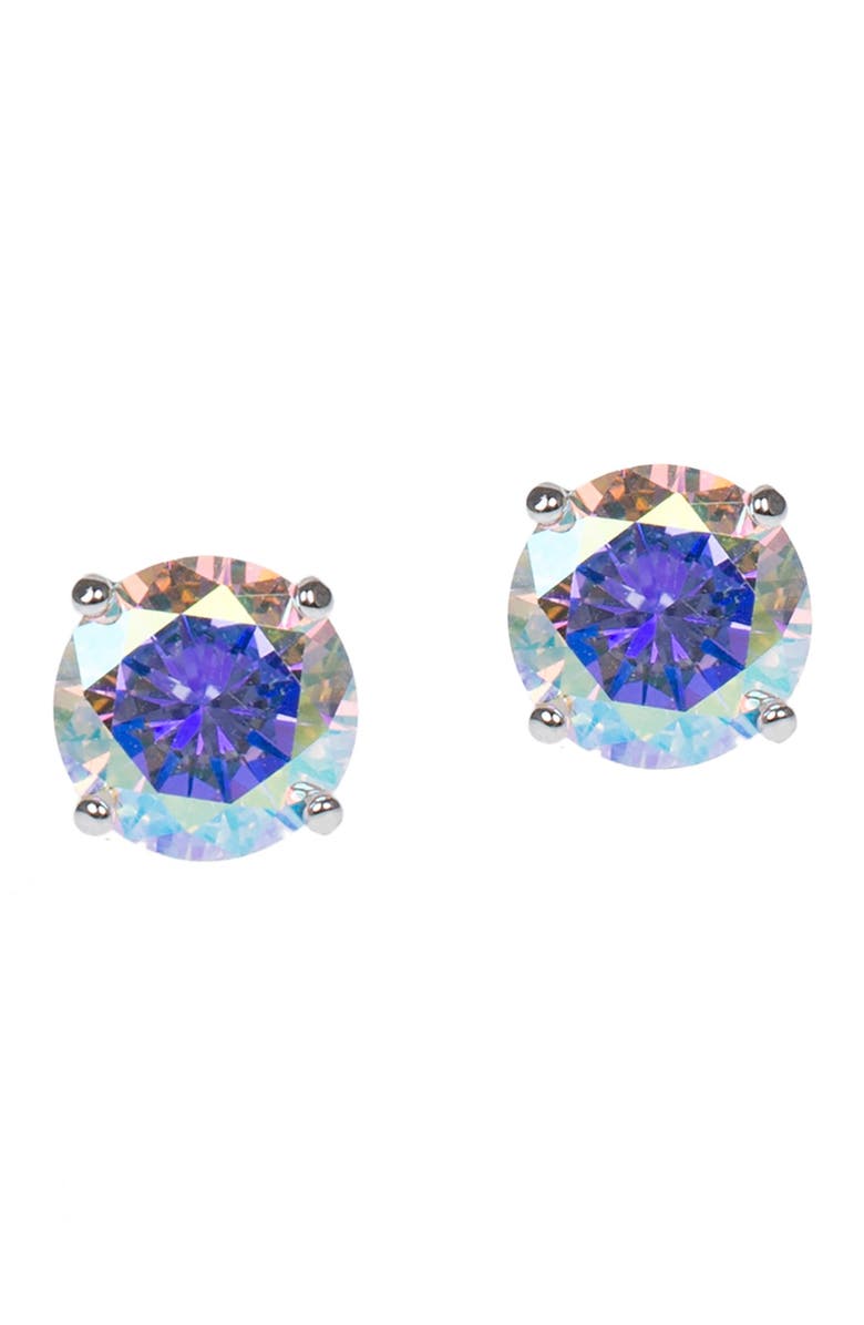 CZ by Kenneth Jay Lane Round CZ Stud Earrings, Main, color, 