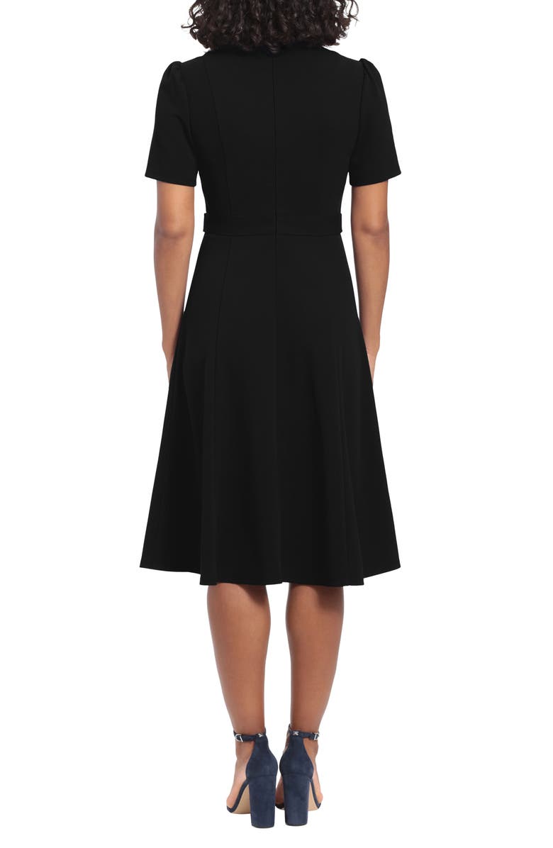 Short Sleeve Fit & Flare Midi Dress