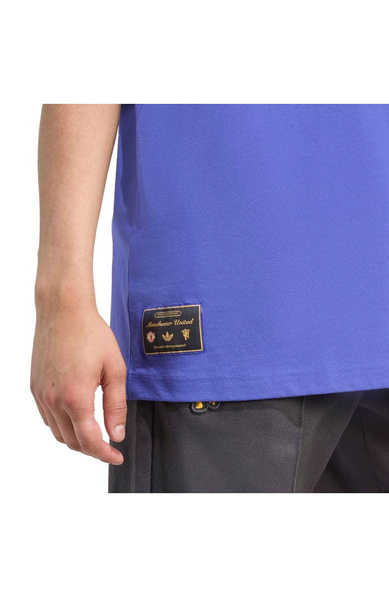 adidas Men's adidas  Purple Manchester United Terrace Icons T-Shirt, Alternate, color, Purple