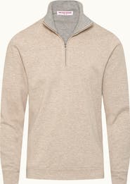 Orlebar Brown Isar Cashmere Classic Fit Cashmere Blend Half Zip