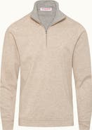 Orlebar Brown Isar Cashmere Classic Fit Cashmere Blend Half Zip