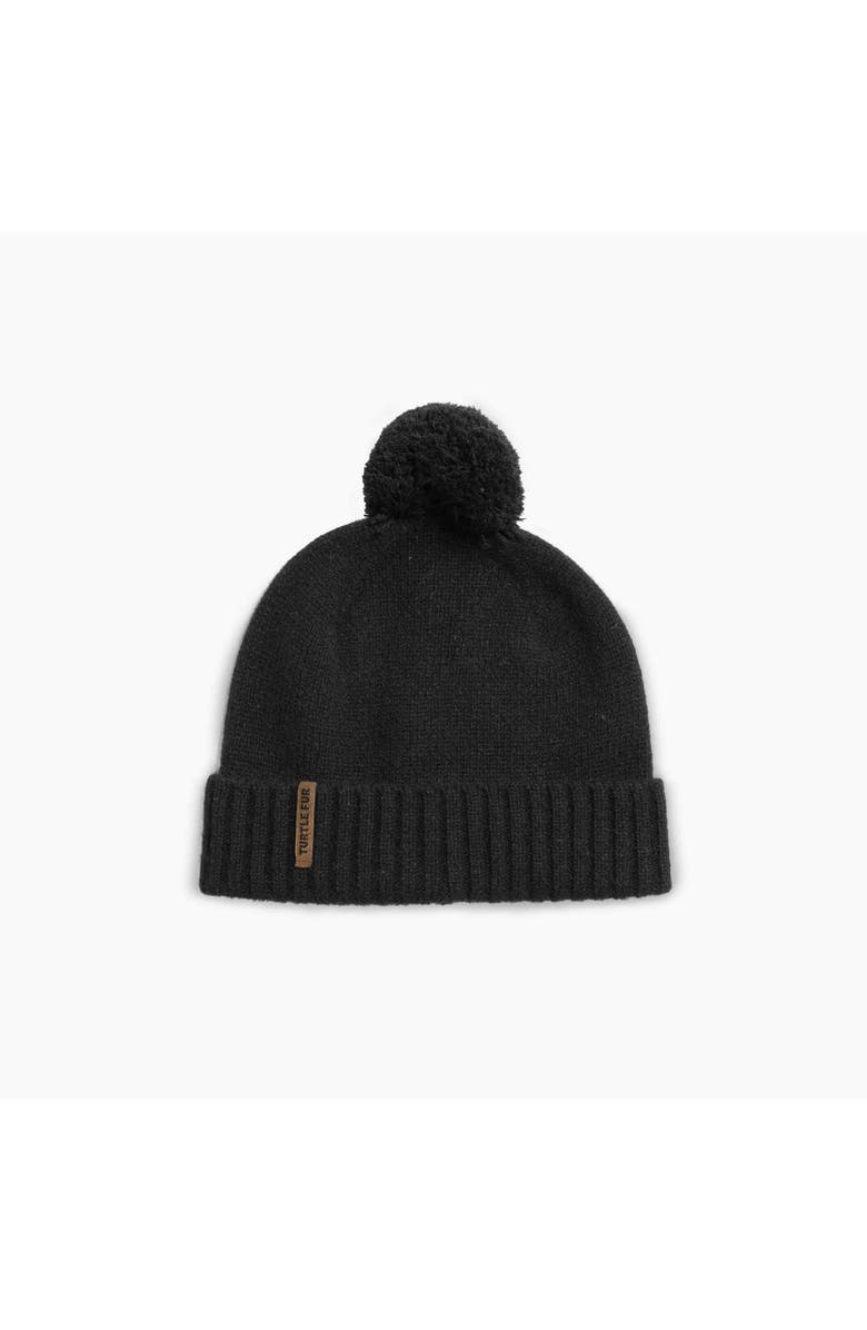 Turtle Fur Wool Tula Pom Beanie, Main, color, Black