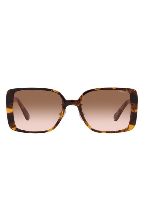 56mm Gradient Square Sunglasses