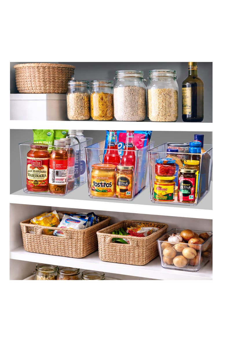Set of 8 Extra Large Clear Storage Bins, Alternate, color, NO COLOR