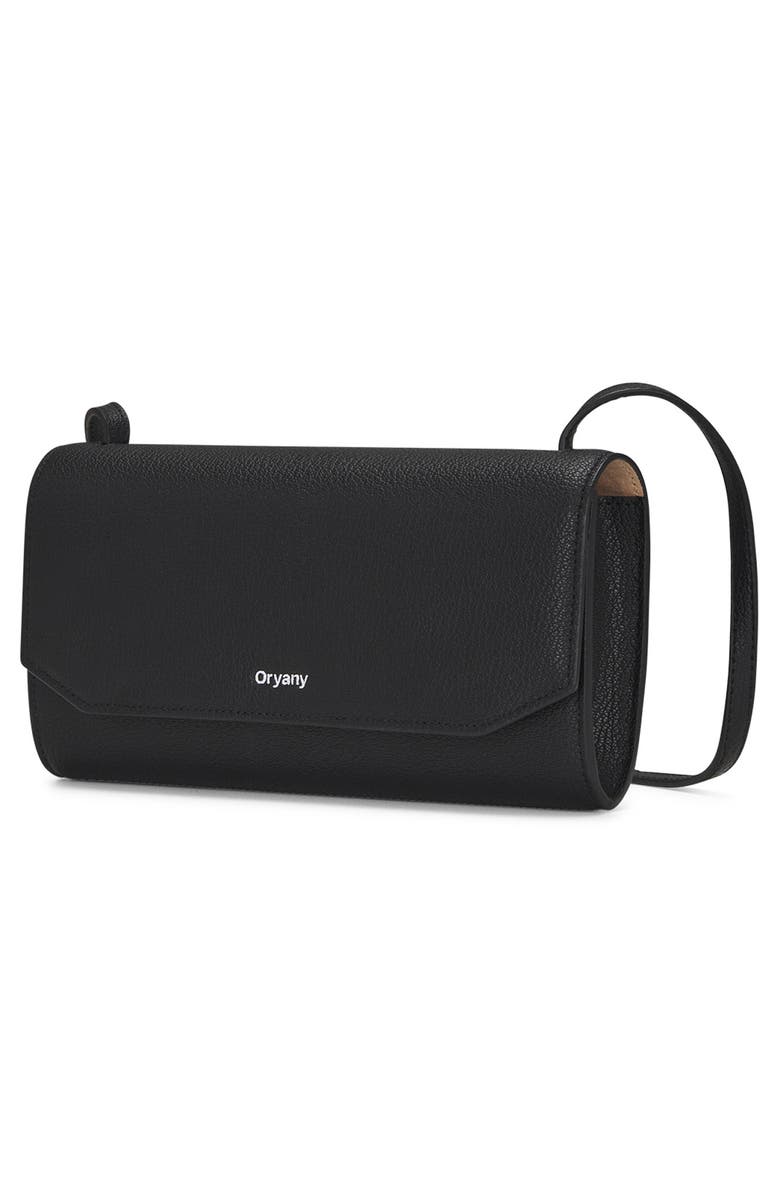 Oryany Mandy Leather Crossbody Wallet, Alternate, color, Black