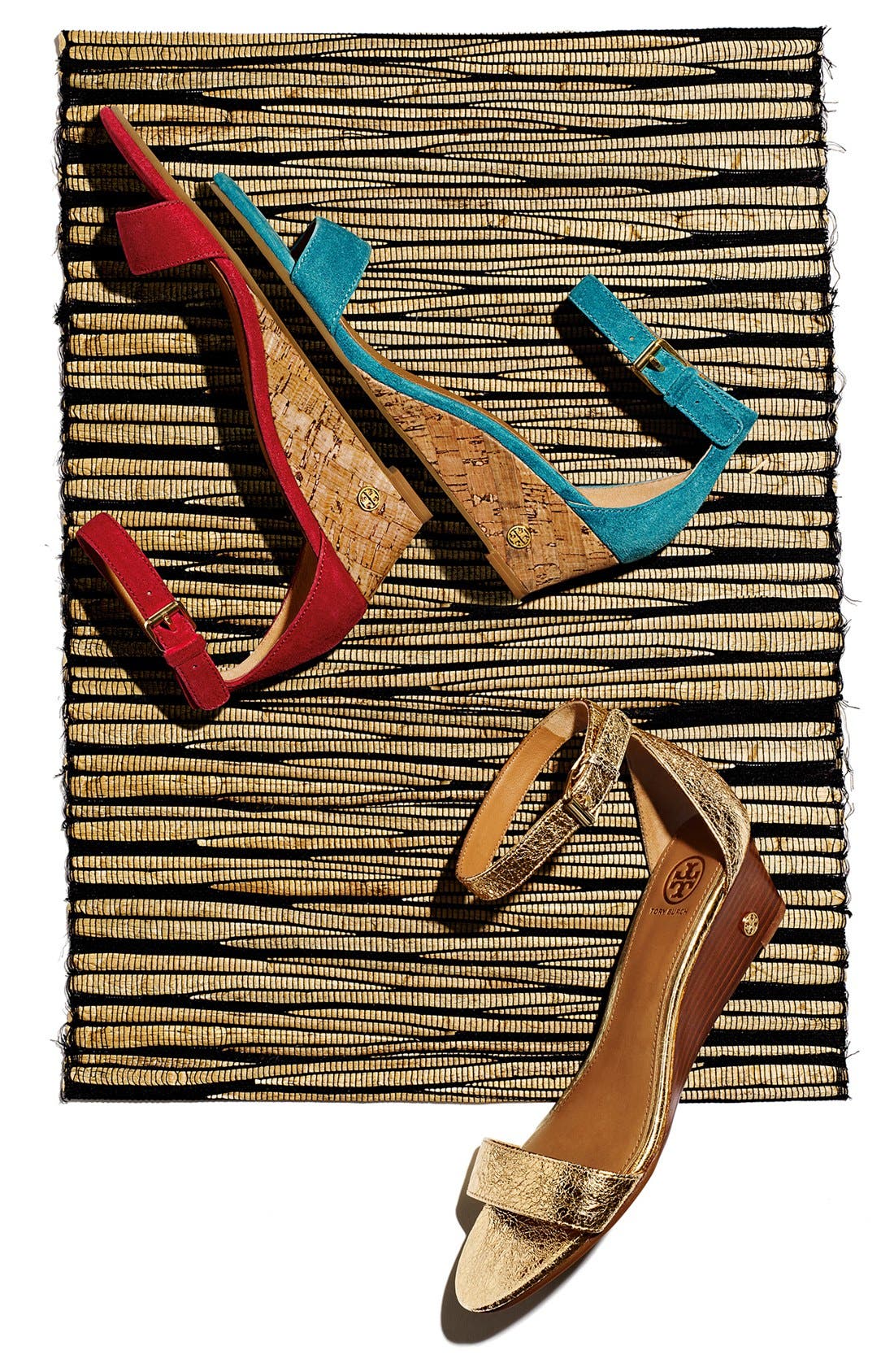 Tory Burch 'Savannah' Wedge Sandal, Alternate, color, 