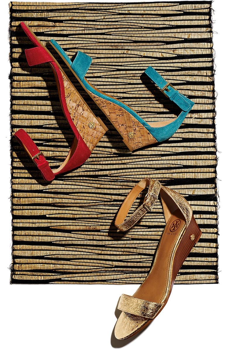 Tory Burch 'Savannah' Wedge Sandal, Alternate, color,