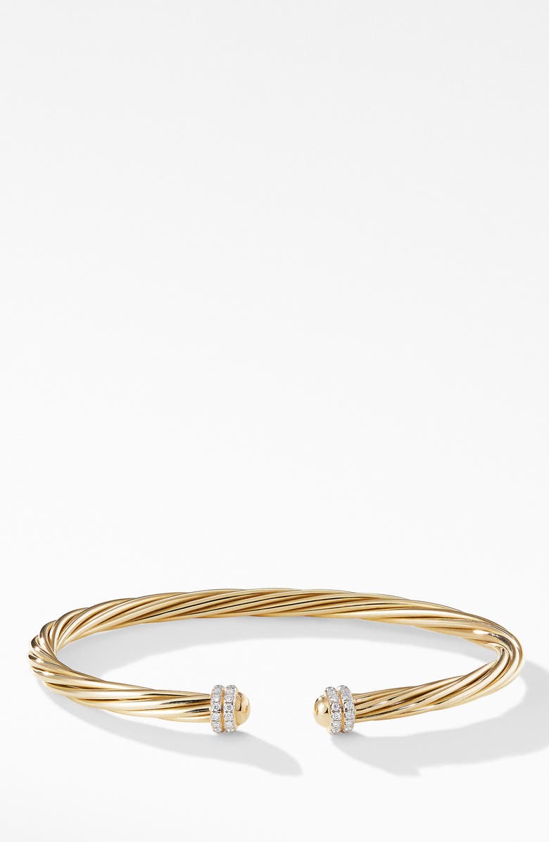 David Yurman Helena Bracelet in 18K Yellow Gold with Diamonds, Main, color, 