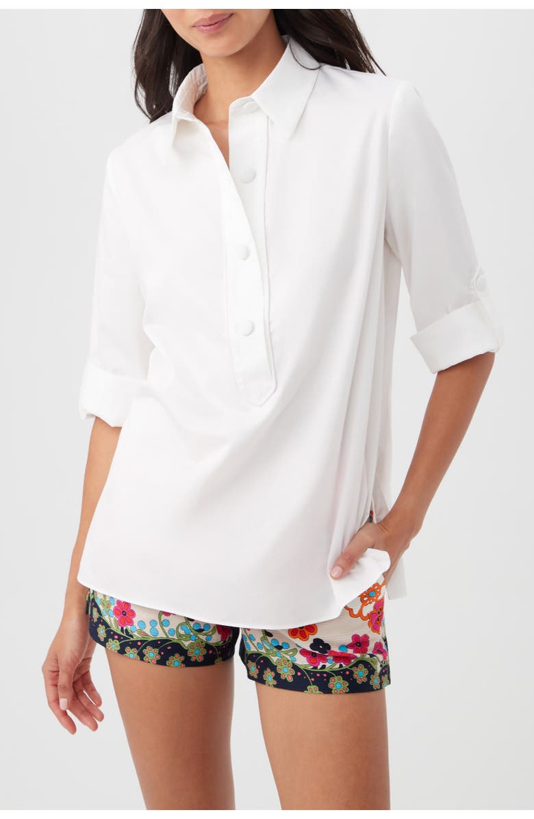 Trina Turk Portrait Cotton Poplin Top, Alternate, color,