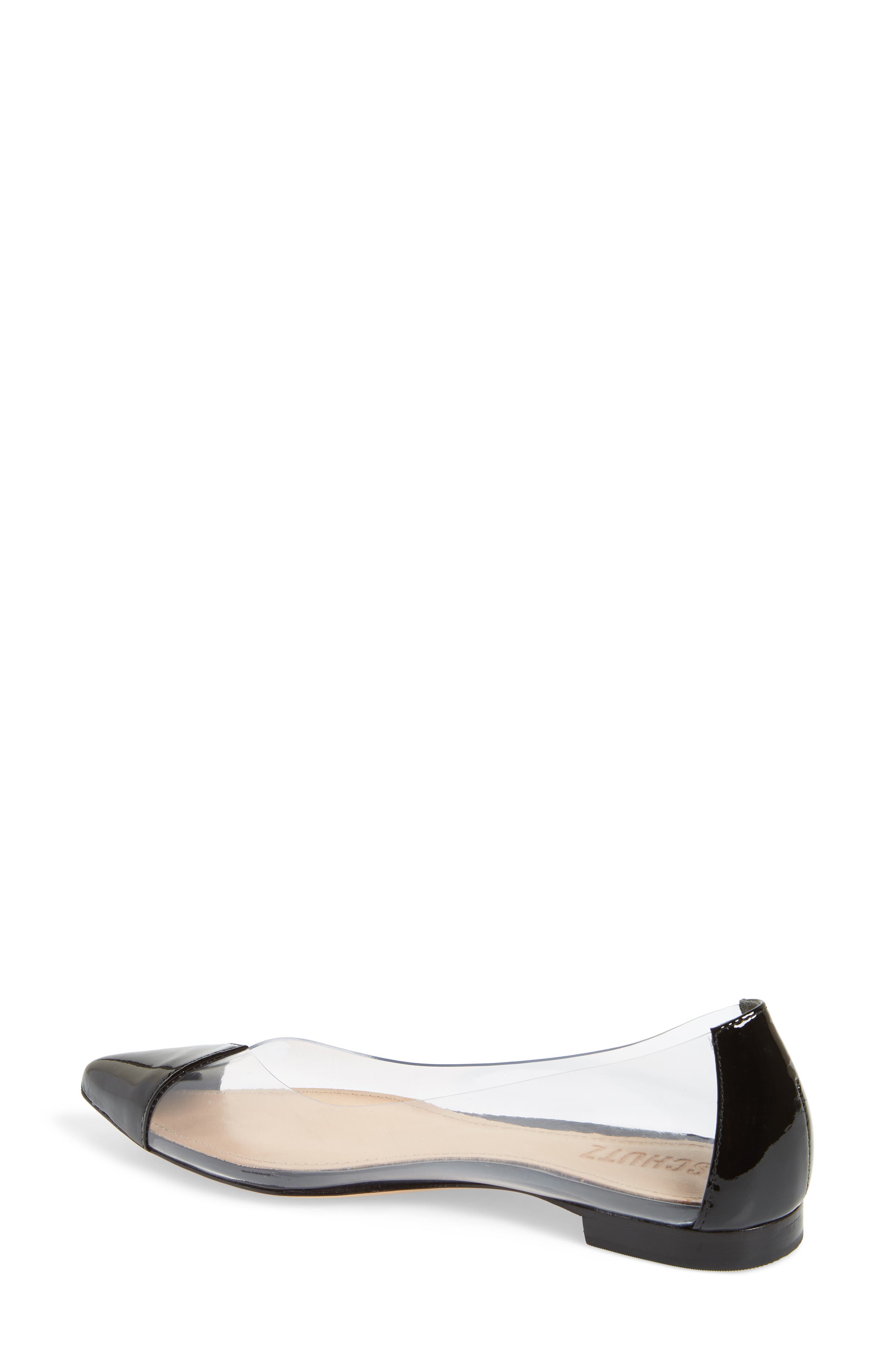 Schutz Clearly Pointy Toe Flat, Alternate, color, 