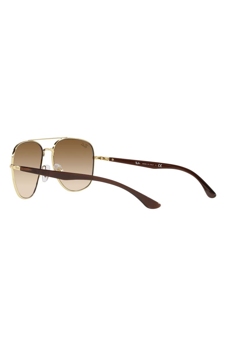 Ray-Ban 56mm Gradient Square Sunglasses, Alternate, color, Arista/ Clear Gradient Brown