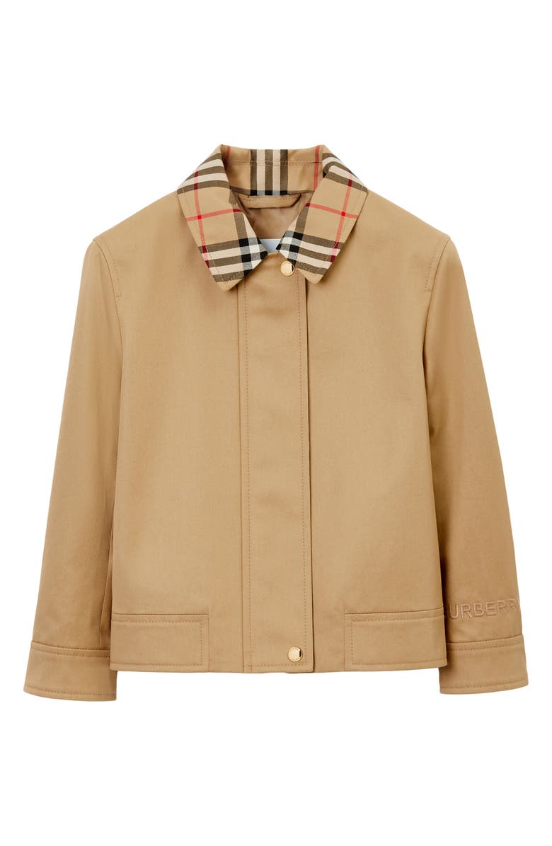 Burberry Kids' Lily Cotton Gabardine Jacket, Main, color, 