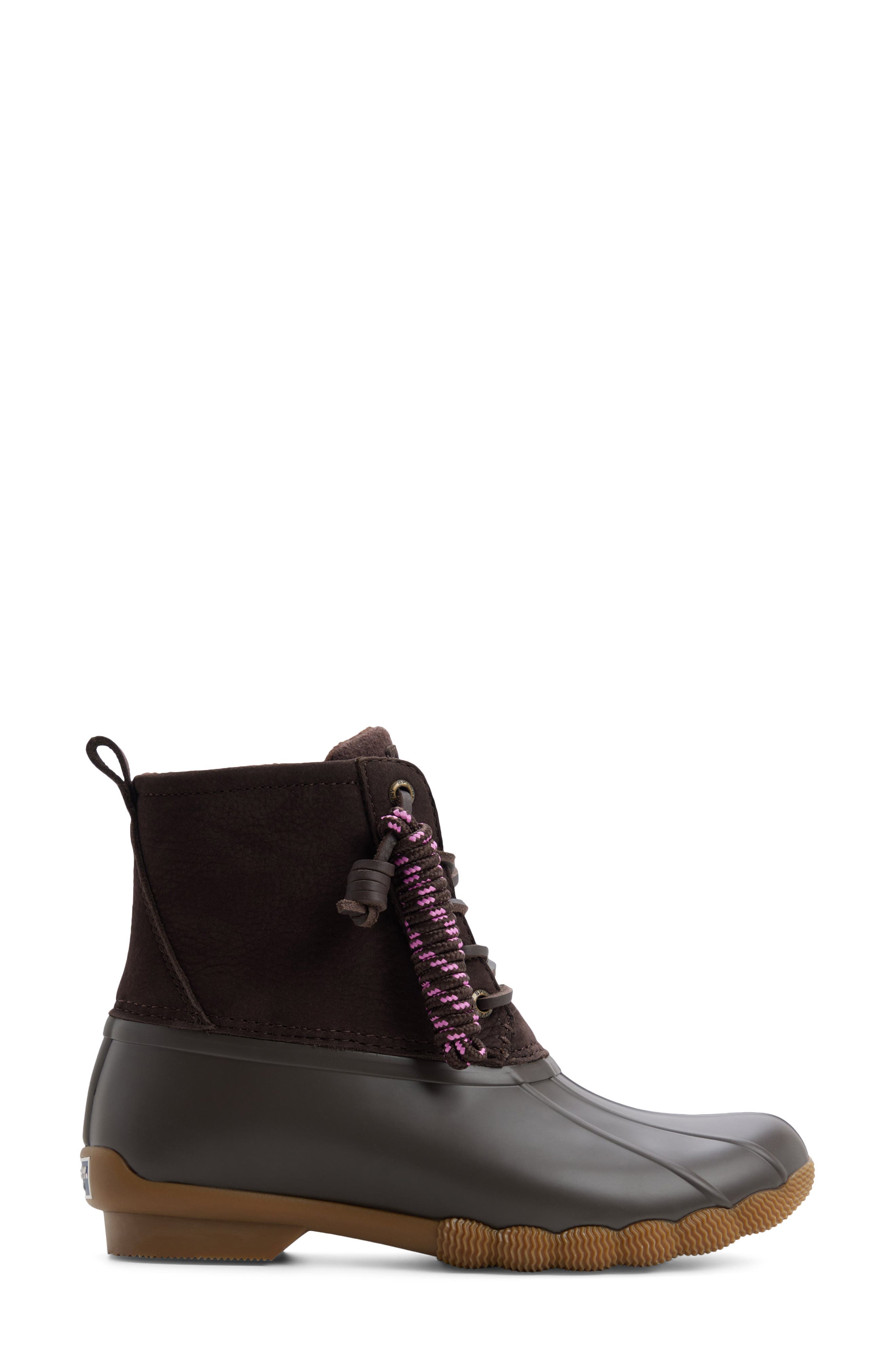 Saltwater Waterproof Rain Boot, Alternate, color, DARK BROWN