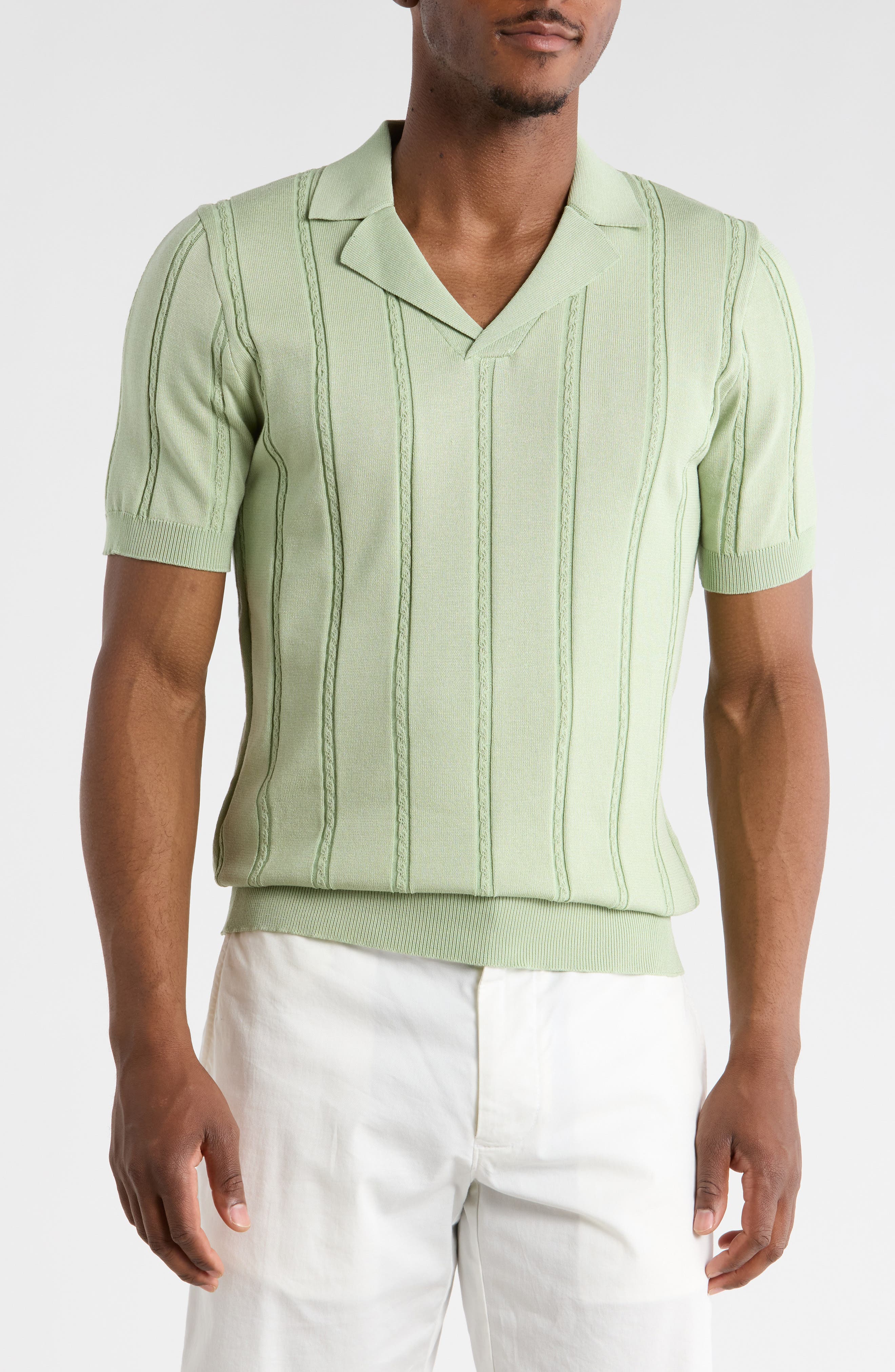 T.R. PREMIUM Slim Fit Johnny Collar Polo Sweater