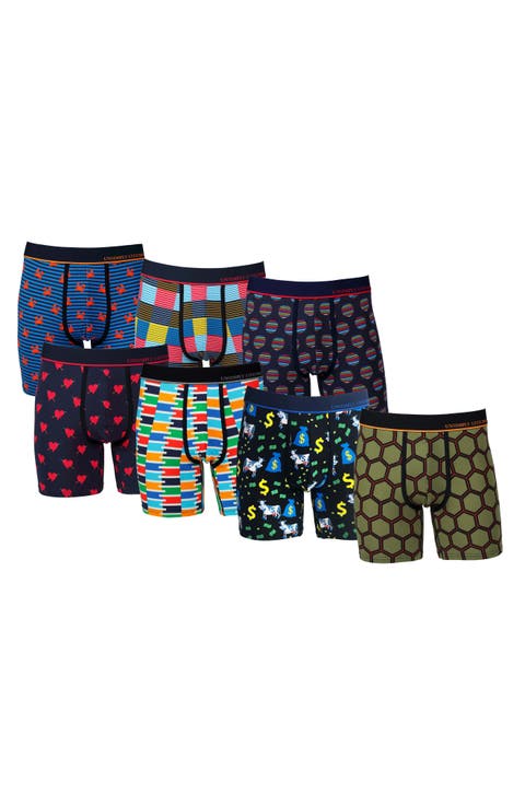 7-Pack Assorted Stretch Cotton Boxer Briefs