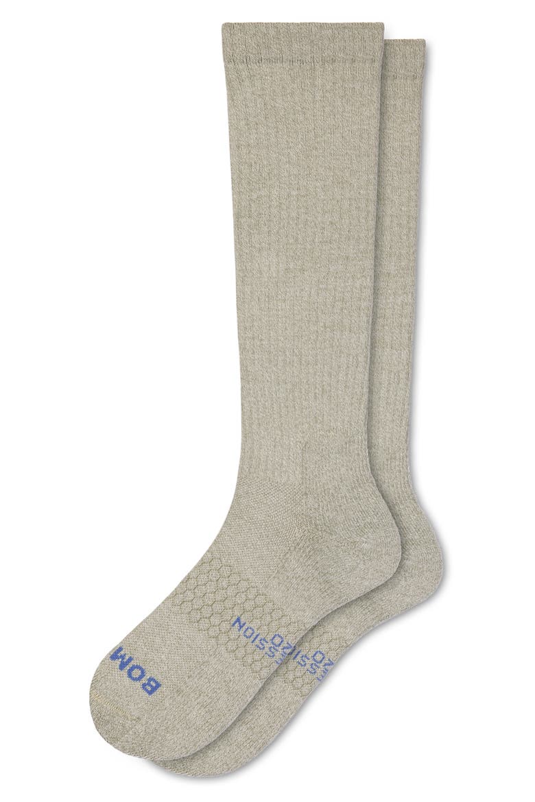 Marl Casual Compression Knee High Socks, Main, color, SAGE BRUSH