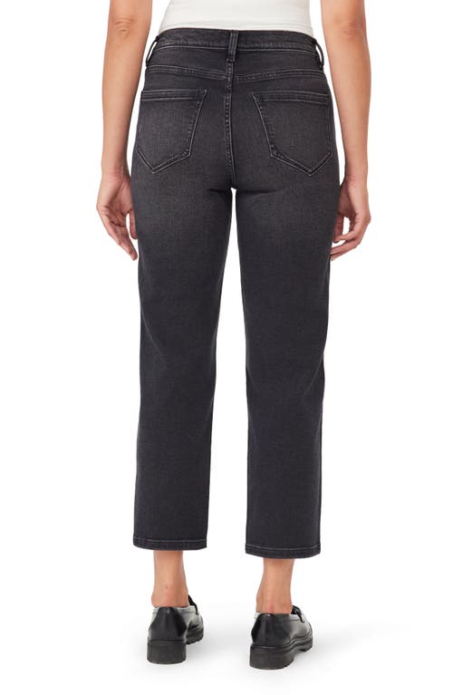 Kensie Ella Studded Ankle Straight Leg Jeans In Black